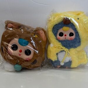 Baby 3 (Lot of 2) Fortune Cat Zipper Bag & I’m Not a Warrior Duck/Koala